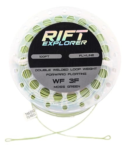 RIFT WF Fly Fishing Line Kit 3 5 6WT Dual Welded Loop Fly Fishing Line Pre-Tied Leader Braided Backing Tippet Fish Line - size: WF 3WT Fly Line Combo