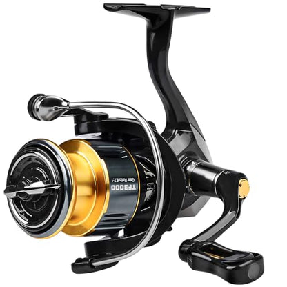 YACUYU Spinning Reel Fishing Reels - Carbon Fiber 13lb Max Drag 5.7:1 Gear Ratio 5+1BB Aluminum Spool Ultra Smooth for Saltwater Freshwater Bass Fishing Spinning Fishing Reel - size: size 2000