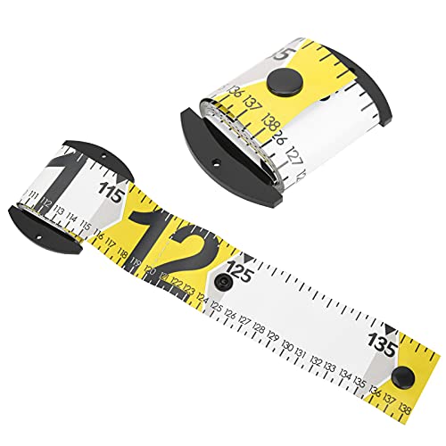 138 X 5cm PVC Fish Measuring Ruler, Foldable Fish Measuring Tape with Cm Inch Scale, Compact 8 X 5.5cm Roll, for Boat Kayak Ice Fishing Anglers (Yellow) - color: Yellow