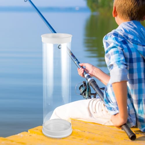 Fishing Floats Holders: Transparent Portable Float Tubes for Shore Use - Outdoor Buoy Bucket for Fishing Tackle Organization 19.29"x5.91"x5.91"