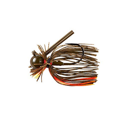 War Eagle Heavy Finesse Jig Bass Fishing Lure - color: Green Pumpkin Orange, size: 1/2 oz
