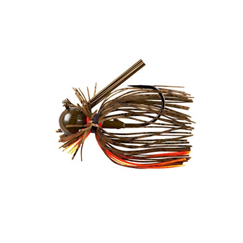 War Eagle Heavy Finesse Jig Bass Fishing Lure - color: Green Pumpkin Orange, size: 1/2 oz