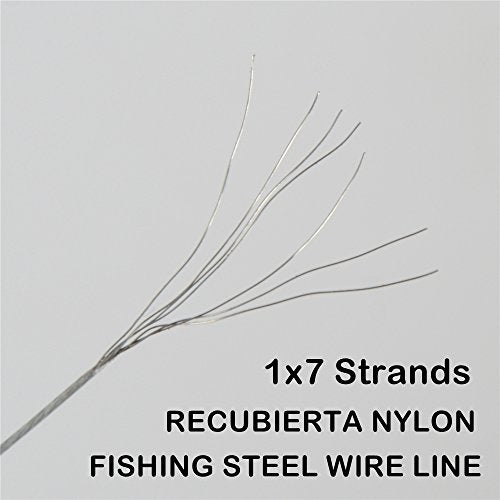 Fishing Lines 100 Metres 33 Pound 0.6mm Fishing Stee Wire Nylon Coated 1x7 Stainless Steel Leader Wire Super Soft Fishing Wire Lines