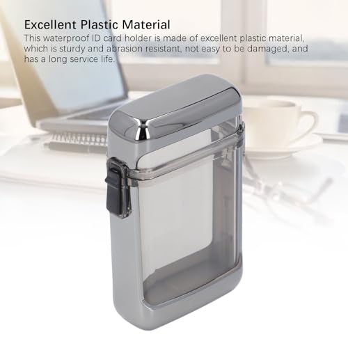 plplaaoo Pocket Case Transparent Sealing Multifunctional Badge Holder Case Compact Lightweight for Swimming Rafting Canoeing Surfing Beach Plastic 10cm (Black) - color: Black