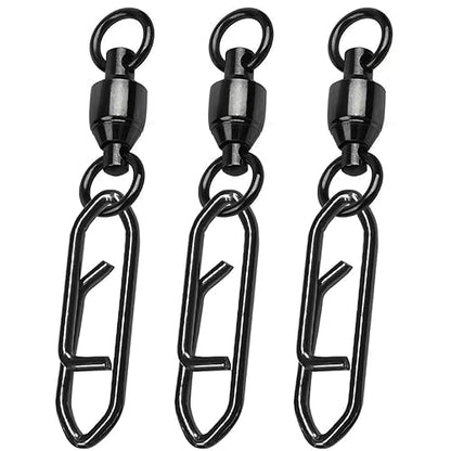 Snap Fishing Swivels Ball Bearing Swivel High Strength Fishing Swivels Saltwater Stainless Barrel Swivel for Freshwater - size: Size 1+S (44lb) 25 PCS