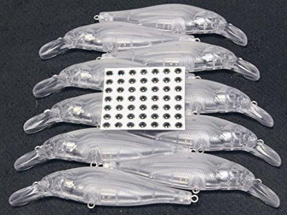 Blank Unpainted Minnow Crankbait Topwater Lipless Jerkbait Fishing Lures - color: UPM718P10