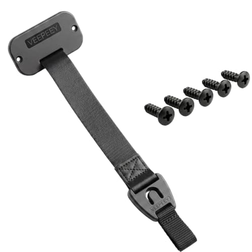 Retractable Rod Straps for Fishing Rods, Gunwale/Deck Mount Self-Retracting Tie-Down Straps, F14200 Rod Saver Strap Fishing Rod Holder, Fishing Pole Holders for Boat Deck, Black - color: 1 PACK