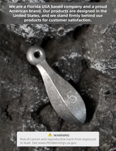 BLUEWING Bank Sinker 1LB/2LB/3LB/5LB/6LB Box Fishing Weights Saltwater Bullet Lead 1oz,2oz,3oz,5oz,8oz,10oz,12oz,16oz,32oz - style: #08 3oz, 30 Pack