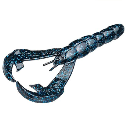 Strike King Rage Tail Craw - color: Black / Blue, size: 4 inch