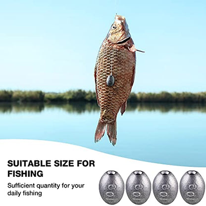 Sumind 20 Pieces Egg Sinkers Fishing Bass Weights Drop Egg Sinker Fishing Bottom Tackle Casting for Olive Freshwater Saltwater, 10g, 3/8oz