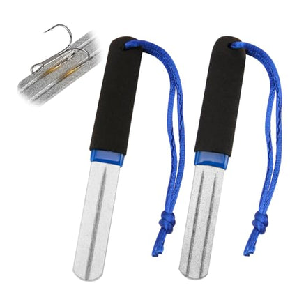 Hook File Sharpener Fishing 2PCS Precision V-Groove Dart Sharpener | Compact, slim design for optimal steeltip dart maintenance, rapid sharpening tool for reduced bounce outs