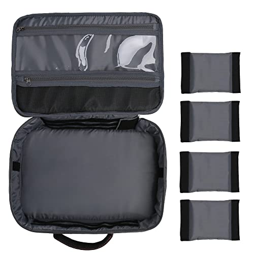 Kylebooker Fishing Reel Case – Travel Storage Bag with Adjustable Compartments for Fly Reels, Spinning Reels, Baitcasting Reel & Fishing Gear - color: Grey