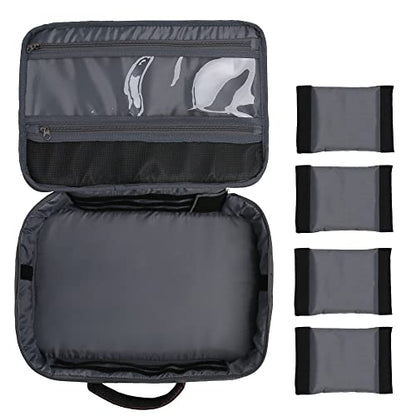 Kylebooker Fishing Reel Case – Travel Storage Bag with Adjustable Compartments for Fly Reels, Spinning Reels, Baitcasting Reel & Fishing Gear - color: Grey