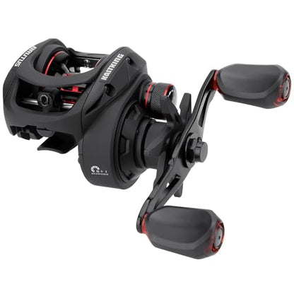 KastKing Brutus Baitcasting Fishing Reel, Graphite Frame, 7.2:1 Gear Ratio, 5+1 Shielded Stainless-Steel Ball Bearings,10 Button Magnetic Braking System, 17.6LB Carbon Fiber Drag, Aluminum Handle - color: Left Handed-7.2:1