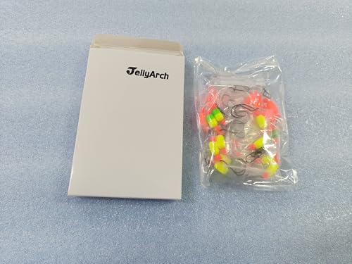 JellyArch 12 Pcs Pompano Rigs for Surf Fishing Offshore Surf Fishing Rigs Saltwater Gear Tackle with 2/0 Circle Hooks Double Circle Swivels Duo Lock Snaps - color: Mixed Colors