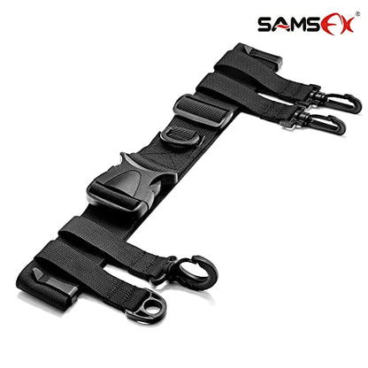 SAMSFX Adjustable Fishing Wader Belt Wading Belts for Surf Casting Kayak Fishing Accessories Waders Straps - color: Black - Only 2" Wader Belt