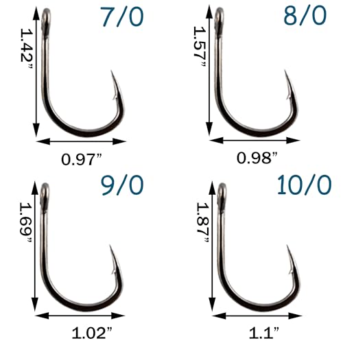 Fishing Hooks Live Bait Hooks Saltwater Circle Hooks Stainless Steel Fishing Hooks 2X Strong Circle Hooks Assist Hooks Bait Fishing Hooks for Ocean Saltwater Freshwater Fishing Size: 1/0-10/0 - size: 30 Pcs, 4/0