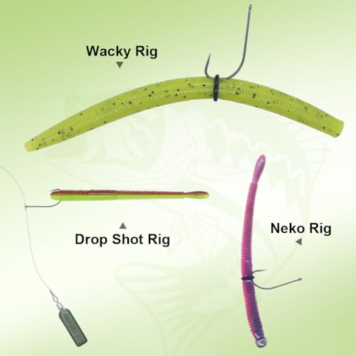 Drop Shot Hooks Wacky Rig Neko Bass Fishing Finesse Worm Size 2/0~#4 25Pack Bulk - size: Size 2 Pack of 25