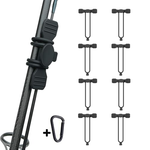 LITTLEMOLE 8PCS Fishing Rod Straps, Fishing Rod Ties, Fishing Rod Belts | Suitable for Casting Rods, Spinning and Fly Rods