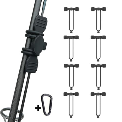 LITTLEMOLE 8PCS Fishing Rod Straps, Fishing Rod Ties, Fishing Rod Belts | Suitable for Casting Rods, Spinning and Fly Rods