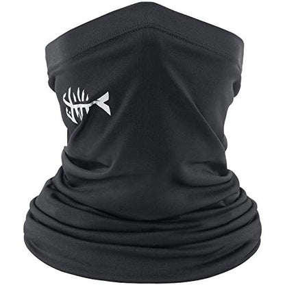 BASSDASH UPF 50+ UV Sun Protection Neck Gaiter Fishing Mask Hunting Kayaking Hiking Cycling Ski Sports - color: New Black