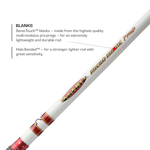 Duckett Fishing Micro Magic Pro Casting, Spinning & Crankin' Rods, Durable, Sensitive and Balanced Multi-Modulus Sensi-Touch Blanks - size: 7'6" Medium Heavy Fast Casting