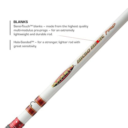 Duckett Fishing Micro Magic Pro Casting, Spinning & Crankin' Rods, Durable, Sensitive and Balanced Multi-Modulus Sensi-Touch Blanks - size: 7'3" Medium Heavy Fast Casting