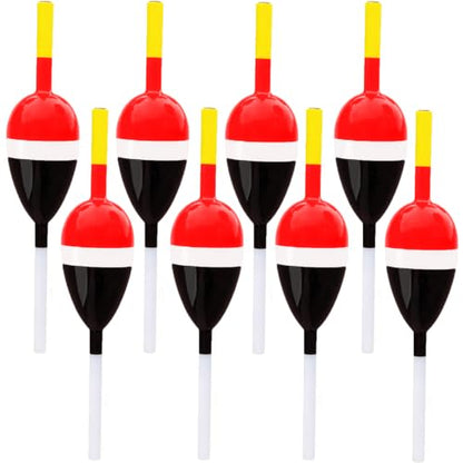 Fishing Bobbers and Floats, High Sensitive Slip Bobber with Balsa Wood Body,for Crappie Bluegill Trout Bass Panfish Catfish Walleye,8pcs - color: L-8pcs
