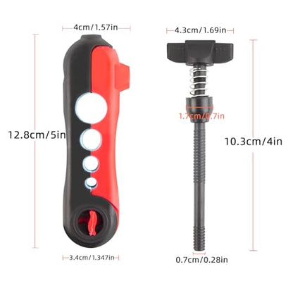 2PC Fishing Line Counter and Fishing Line Spooler Set, Universal Rod Clamp 4 Sizes Silicone-Protected Spooler, 0-999M Depth Gauge Counter,Smooth Winding System for Spinning/Baitcasting Reels