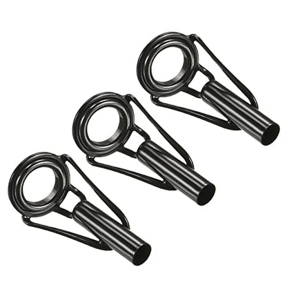 PATIKIL Tube Dia Fishing Rod Tips Repair Kit, Stainless Steel Black Guide Ring for Fishing - size: 4.0mm