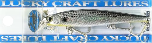 LUCKY CRAFT SW Slender Pointer 82MR S Saltwater Fishing Lures, Jerkbait Fishing Bait, 3.2", Bass Lures for Snook Redfish Trout, Fishing Gear and Accessories with Treble Hooks - color: 804 Spotted Shad - Konoshiro