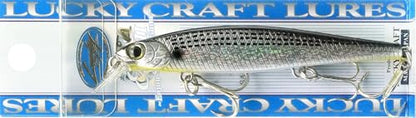 LUCKY CRAFT SW Slender Pointer 82MR S Saltwater Fishing Lures, Jerkbait Fishing Bait, 3.2", Bass Lures for Snook Redfish Trout, Fishing Gear and Accessories with Treble Hooks - color: 804 Spotted Shad - Konoshiro