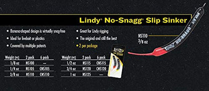 Lindy No-Snagg SLP Snkr - color: Standard (2 Pack), size: 1/4 oz