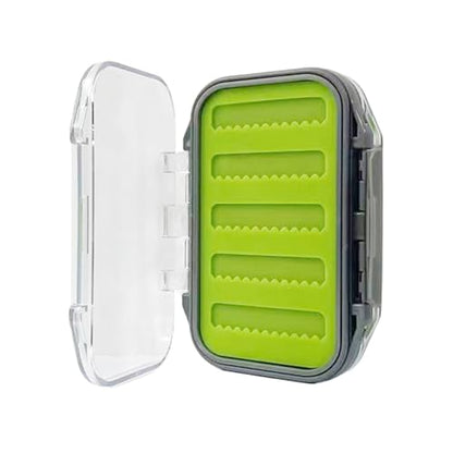 Aventik Silicone Fly Fishing Box Jig Box Waterproof Streamer flies Case Double Sided Clear Lid Storage Lure Case Saltwater Freshwater (XSA:4.24x3.04x1.36inch) - style: XSA:4.24x3.04x1.36inch