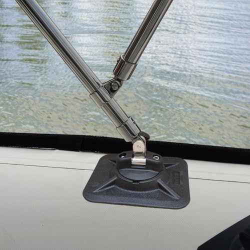 Brocraft Glue-On Inflatable Boat Accessories -/Rod Holder/Anchor Lock System/Bimini Top Base - style: Inflatable Boat Bimini Top Base