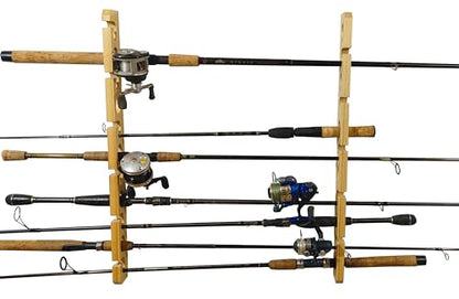 Old Cedar Outfitters Solid Pine Fishing Rod Rack for Wall and Ceiling Storage (Wall/Ceiling) - color: Ceiling/Wall
