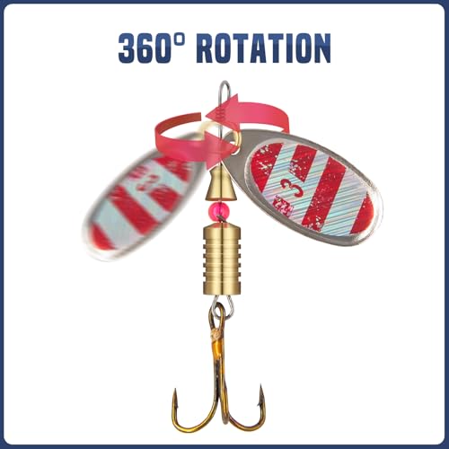 Rooster Tail Fishing Lures – Inline Spinner Baits Kit for Trout, Bass & Salmon – Effective in Freshwater, Streams & Fast Currents - color: 10pcs-style B