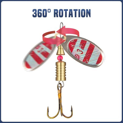 Rooster Tail Fishing Lures – Inline Spinner Baits Kit for Trout, Bass & Salmon – Effective in Freshwater, Streams & Fast Currents - color: 10pcs-style B