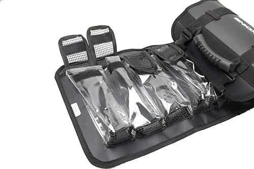 Lure Roll Up Fishing Jig Pouch Tackle bags | Heavy Duty Compact Waterproof Tarpaulin Fish Lure Pouch | 10 Clean Window Pockets for Fishing Lures Jigs Tools Storage