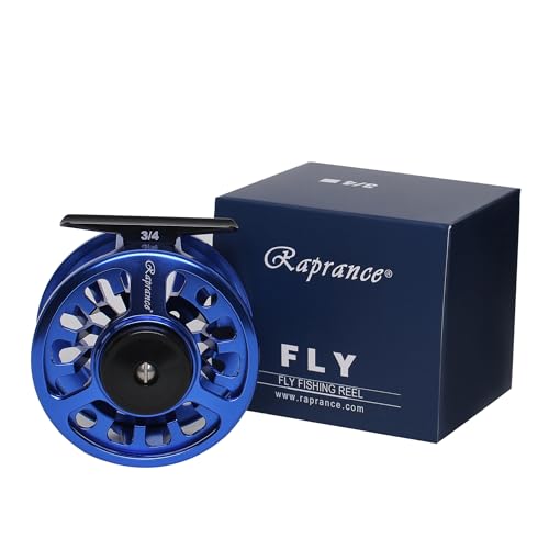 Raprance Fly Fishing Reel,CNC-Machined Aluminum Alloy Fly Reel Large Arbor Fly Reel, 3/4, 5/6, 7/8 wt Blue - size: 5/6wt