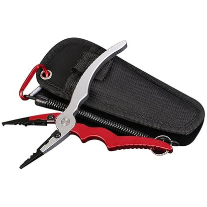 Multi-Functional Fishing Pliers – 1 Set Aluminum Alloy Fishing Pliers with Molded PVC Sheath & Steel Wire Lanyard for Outdoor Fishing, Durable & Portable Fishing Tool