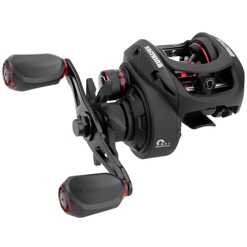 KastKing Brutus Baitcasting Fishing Reel, Graphite Frame, 7.2:1 Gear Ratio, 5+1 Shielded Stainless-Steel Ball Bearings,10 Button Magnetic Braking System, 17.6LB Carbon Fiber Drag, Aluminum Handle - color: Right Handed-7.2:1