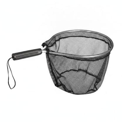 Rubber Mesh Landing Net Head Replacement, Aluminum Alloy Frame for Freshwater Fishing, Smooth Hook Release - size: 11.81 x 11.81 x 11.81"