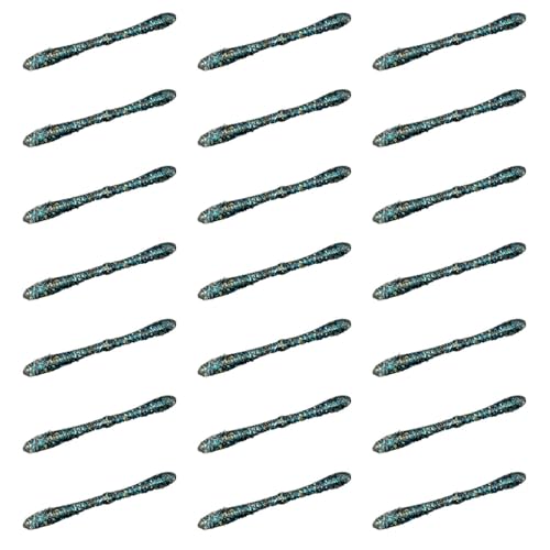 Lunker City Fishing 5" Spanky Worm 3 Pack Bundle Soft Plastic Bass Lure Wacky Rig Salted Jigging Stick Bait, 21 Total Lures, Made in The USA - color: 76 Bluegill