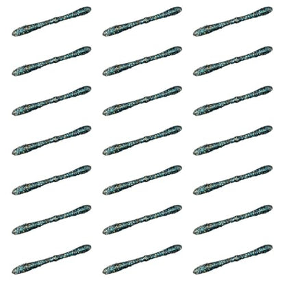 Lunker City Fishing 5" Spanky Worm 3 Pack Bundle Soft Plastic Bass Lure Wacky Rig Salted Jigging Stick Bait, 21 Total Lures, Made in The USA - color: 76 Bluegill
