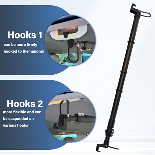 Car Clothes Hanger Bar, Telescoping 34-54 Inch | Heavy Duty, Clothing Racks for Hanging Clothes, Suitable for Cars Trucks SUVs - size: 54 inches
