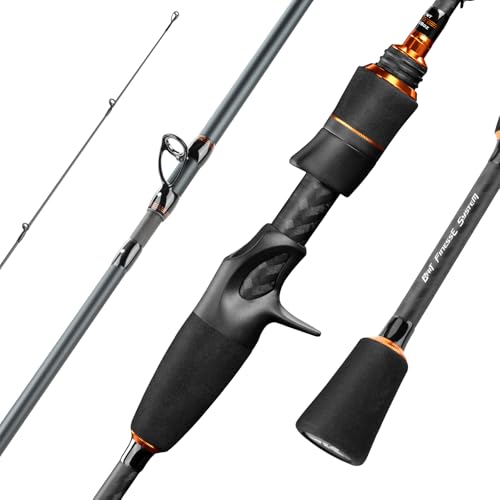KastKing Zephyr Finesse Fishing Rods – BFS Baitcasting & Spinning Rods, IM6 Graphite, Extra Twin-Tip, 2pc & 3pc Travel Design, Ultra-Light Lure Casting, Stainless Steel Guides with Zirconium Rings - size: 6'9"- L- Fast (3pcs), style: Bait Finesse
