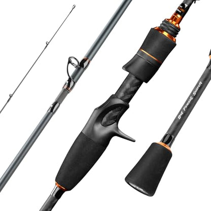 KastKing Zephyr Finesse Fishing Rods – BFS Baitcasting & Spinning Rods, IM6 Graphite, Extra Twin-Tip, 2pc & 3pc Travel Design, Ultra-Light Lure Casting, Stainless Steel Guides with Zirconium Rings - size: 6'9"- L- Fast (3pcs), style: Bait Finesse