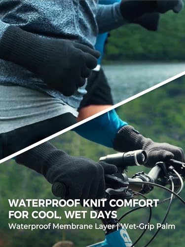 DexShell Waterproof Knit Gloves, Wet-Grip Touchscreen | Waterproof membrane, wet-grip palm and touchscreen for cool wet weather - size: X-Large