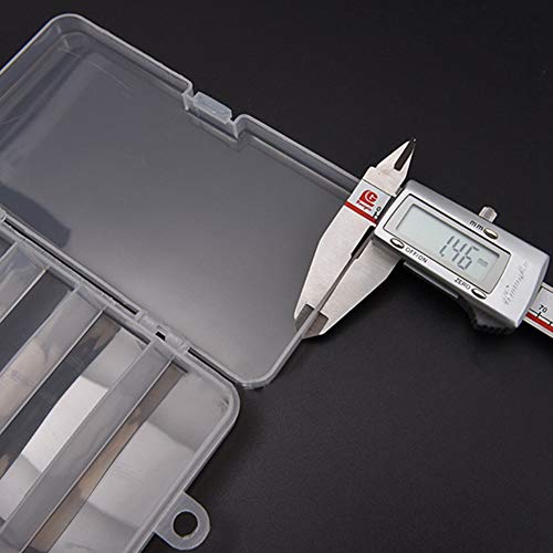 5 Compartment Fly Lure Box-Fishing Tackle Storage Case for Spoons Hooks Baits-Plastic Lure Container with Secure Closure